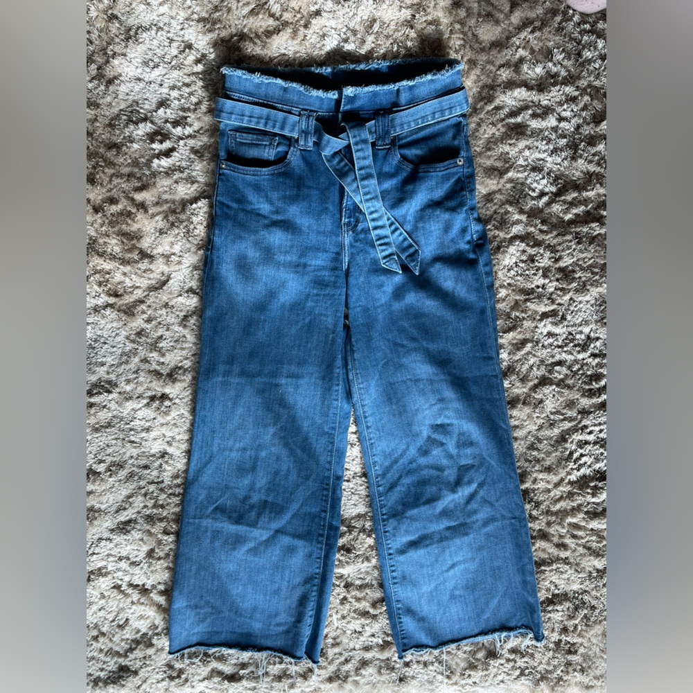 EXPRESS Wide Leg Paper Bag Waist Jeans